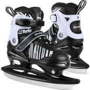 Sitanflex front view of white skates showing overall fit and design benefit