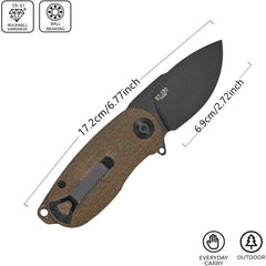Sitivien blade closeup Sandvik 14C28N stonewashed edge for lasting sharpness