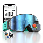 SKIWARRIOR front view of G03 goggles showing lens and frame, clear vision benefit