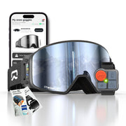 SKIWARRIOR front view of goggles showing sleek frame and lens, stylish protection