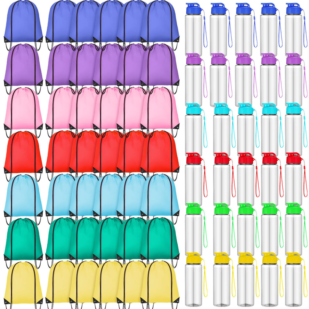 Skybooly front packaging showing 20 colorful bottles and backpacks, convenient bulk set