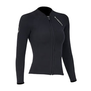 Skyone wetsuit top front view showing fit and silhouette for better warmth