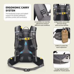 SKYSPER interior compartments organized for hydration and electronics