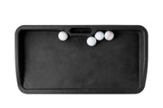 SkyTrak tray front view showing clean edges and ball wells for tidy practice