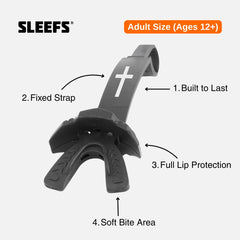 SLEEFS mouthguard tucked in helmet pocket for quick-access benefit