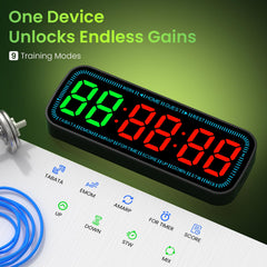 SLEVIO TIMER paired smartphone app programming interval workouts quickly and conveniently