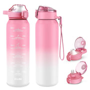 SLUXKE front view pink white bottle showing sleek finish and easy grip benefit