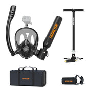 SMACO mini scuba tank front view showing compact cylinder and label, ideal portable backup air
