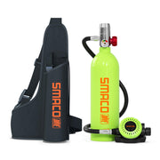 SMACO S400 front view showing compact 1L cylinder and labeling for easy identification