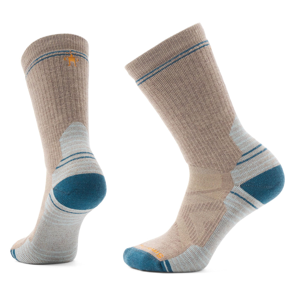 Smartwool Fossil crew socks front view showing cushioning and design benefits