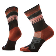 Smartwool front view of black crew cycling socks showing clean profile and warmth