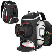 Smasrob front view showing zip pockets and ball holder for organized transport