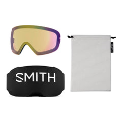 SMITH IO MAG S worn by skier in alpine setting demonstrating helmet integration and fog-resistant fit