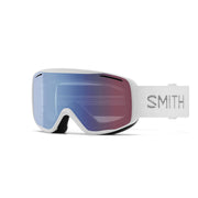 SMITH Rally front view showing white chunky knit frame and full field of view benefit