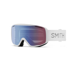 SMITH Rally front view showing white chunky knit frame and full field of view benefit