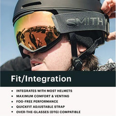 SMITH Reason OTG worn over glasses demonstrating clear vision benefit