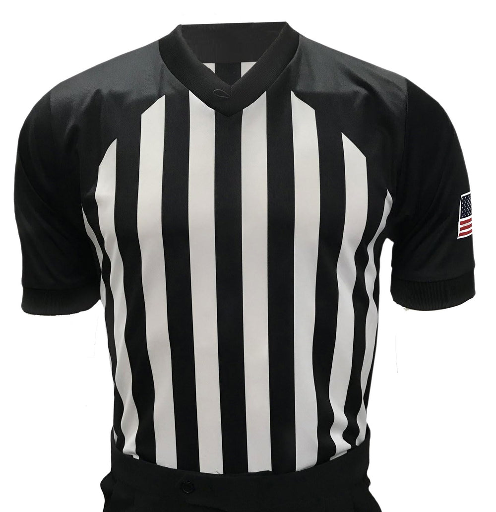 SMITTY Official's front view showing stripes and breathable mesh for clarity