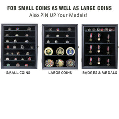 Snail shelf groove layout displaying adaptable rows for small and large coins