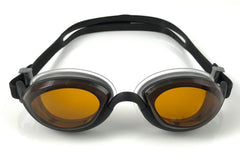 Snake & Pig Basilisk front view showing sleek frame and amber lens for clear contrast
