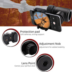 SnakeLook closeup of phone clamp showing precise grip and quick adjustment