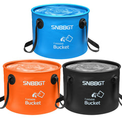 SNBBGT front view of three folded buckets showing compact storage benefit