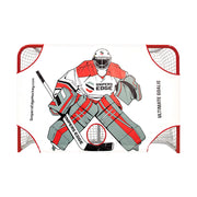 S SNIPERS EDGE HOCKEY PRODUCTS front view installed in goal for focused practice