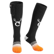SNOW DEER front packaging showing heated socks and benefits