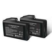 SNOW DEER front view of two batteries showing compact pack and model label for reliable backup
