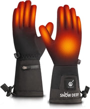 SNOW DEER front view showing glove liners and slim profile for easy layering