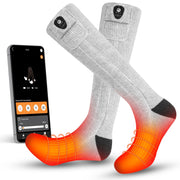 SNOW DEER front view of heated sock showing full-foot design and quick warmth