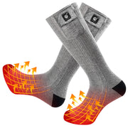 SNOW DEER front packaging view showing heated socks and battery