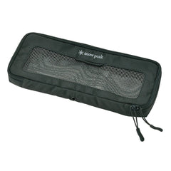 Snow Peak kitchen mesh case front view showing zipper and handle for easy transport