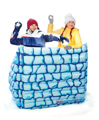 SNOWCANDY front view of inflatable jumbo snow bunker showing roomy entrance and protection