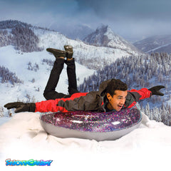SNOWCANDY handle and valve detail for secure grip and fast inflation benefit