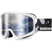 SNOWER front view of kids ski goggles showing fit and coverage for clear vision