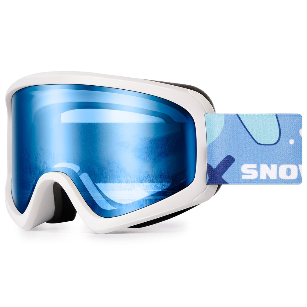 SNOWER front view of kids ski goggles showing full field of vision and fit