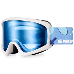SNOWER front view of kids ski goggles showing full field of vision and fit