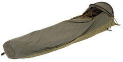 Snugpak front view of olive bivvi tent showing compact shelter benefit