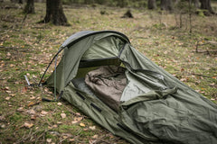 Snugpak packed bivvi rolled into compact size for easy carry benefit