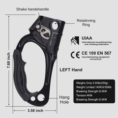 SOB ascender rubber handle texture improving grip comfort and control