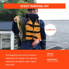 S.O.L. Scout reflective survival blanket close-up showing texture and heat-reflective surface