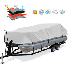 Solim front view of cover on pontoon showing full protection and fit