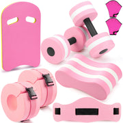 Sonwyoung front overview of full pink aquatic set showing all pieces and kit benefit