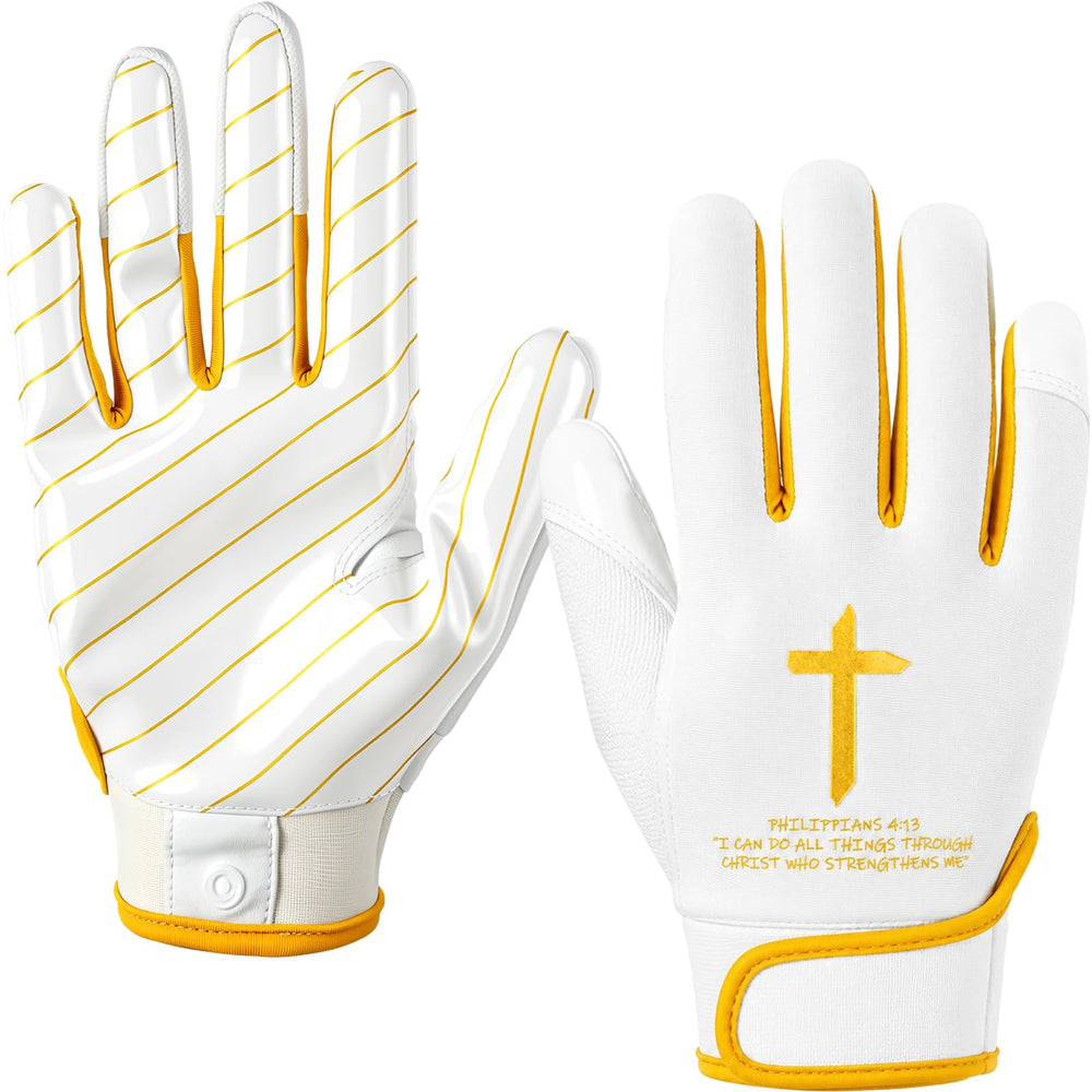 Soulchen front view showing glove pair and clean white gold look for confidence