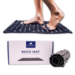 Spacer Mobility Rock Mat front view showing textured mounds and durable foam benefit increased foot stimulation