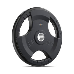 SPART front view of 25LB rubber-coated plate showing solid build and protective cover