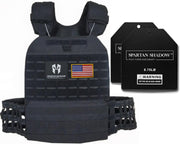 SPARTAN SHADOW front view padded vest showing secure fit and stability