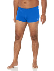 Speedo square leg front view showing clean lines and secure fit for training