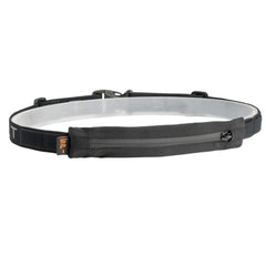 SPIbelt performance running belt front pouch view showing expandable pocket and zipper for secure storage