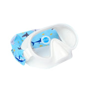 Splash Place front view of Shark Attack mask showing bright strap and frame for easy ID